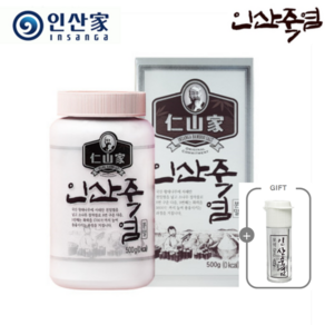 (주)인산가 정품 9회 인산죽염 500g 분말+9회죽염 분말담은 휴대용기(2개)와 금흑 흑삼블랙크런치(10g)(4개) 사은품, 1박스, 500ml