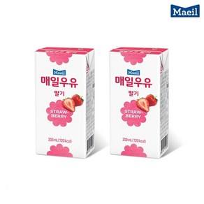 매일 멸균우유 팩 딸기 200ml 24팩