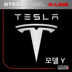 테슬라 모델 Y 스틸 주차번호판 MFSL136-2020 TESLA R-LINE STEEL LaBEL, D20, 1개