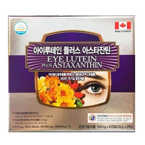 아이루테인 플러스 아스타잔틴 500mg 60캡슐 2개 아연 베타카로틴 비타민A, 60정