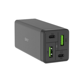 스카이 필 65W PD PPS USB C타입 4포트 고속 멀티 충전기 어댑터 + AC 전원 케이블 1.5m