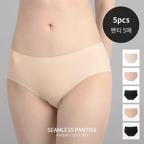 씨씨컴퍼니 여성 심리스팬티 요가팬티 필라테스 팬티 5매 세트