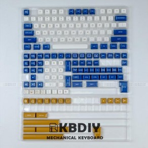 KBDiy 기계식 키보드용 164 키 SA 프로파일 키캡 Lilith PBT 커스텀 더블 샷 7U DIY 블루 GMK67 커스텀키보드 키보드키캡