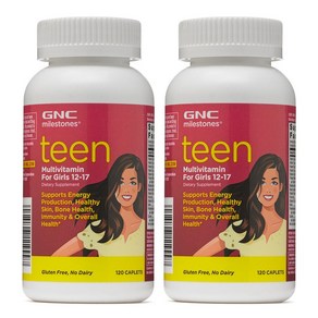 GNC teen Multivitamin For Girls 틴 멀티비타민 여자 청소년 120정 2개