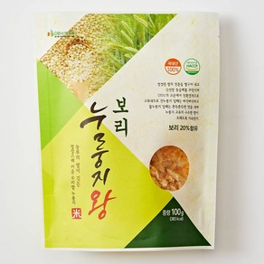 쌍지뜰 보리 누룽지왕 100g 숭늉 아침 포켓 누릉지 효능 누룽지 식사대용 탕 HACCP, 1개