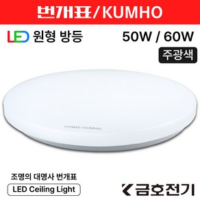 번개표 LED 원형방등 50W 60W, 50W 주광색