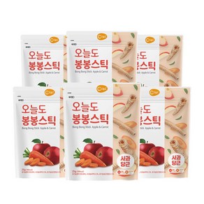 오늘도 유기농 봉봉스틱, 사과당근, 25g, 6개