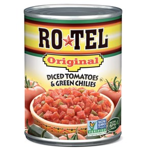 ROTEL Oiginal Diced Tomatoes and Geen Chilies 10 oz. ROTEL 오리지널 깍둑썰기한 토마토와 녹색 고추 10oz., 283g, 1개