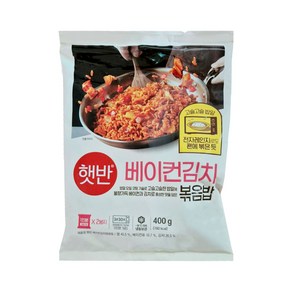 CJ 햇반쿡반 베이컨김치볶음밥 400gx8팩 총16인분, 400g, 8개