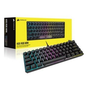 커세어 K65 RGB PBT 미니 기계식 유선 텐키리스 키보드, (블랙), gp0123, 적축