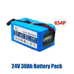 고출력 배터리 용량 표시기가 있는 자전거 24V 6s4p 30ah 500W BMS 25.2V 30000mAh, 2) 그레이