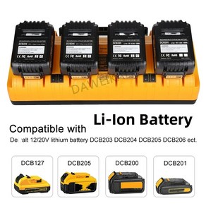 리튬 배터리 DCB206 DCB140 DCB183 DC Dewalt 충전기 DCB1418 DCB205 18V B204 DCB200 DCB203 20V 14.4V, 5)1 4K chage