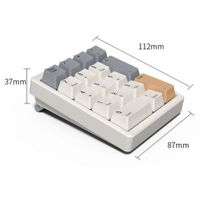 에스셀러 숫자키보드 usb 넘버패드 키보드숫자판 매직 에그 MF17, 화이트크림-갈축, 화이트크림-갈축