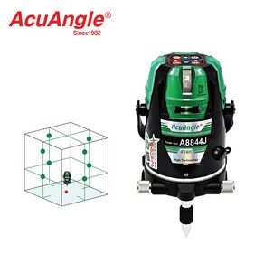 ACUANGLE 아큐앵글 고정밀 그린레이저 레벨 A-8844J (9포인트) 그린레이져 레이져레벨, 1개