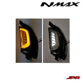 NMAX 윙카 LED 라이트 방향지시등 깜박이 튜닝 21-23년 JPA, 옐로우+화이트, 1세트