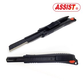 ASSIST 사무용 공업용 9mm 블랙 커터칼 48G-S1 캇타칼, 1개