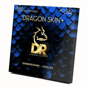 DR Stings DRAGON SKIN+ - 코팅 퀀텀 니켈 베이스 스트링 DBQ-40 편안한 느낌과 긴 수명을 갖춘 우수한 사운드: 라이트 40-100, DBQ-40 Light 40-100