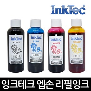 잉크테크 엡손 무한 리필 잉크 100ml T664 T774 L655 L365 L555 L565 L800 L850 L1455 L1300 M105 L4150 L5190 L6190, 밝은빨강(E0010)×100ml, 1개