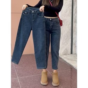 쁘띠꼬모 여성 세미배기 9부 청바지 빅사이즈 데님팬츠