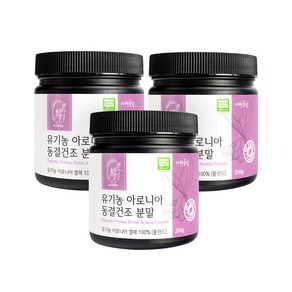 두손애약초 유기농 아로니아 분말, 3개, 200g