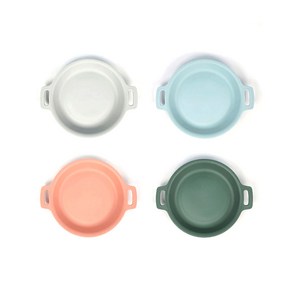 예쁜 손잡이 앞접시 미니 그릇 캠핑용 전자렌지용 4개 세트, 1개, 소 4p, 혼합 각1p