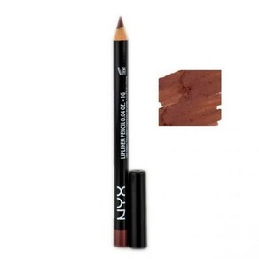 NYX 닉스 Pofessional Makeup Slim Lip Pencil 롱라스팅 크리미 립 라이너 커피 114032, 1개