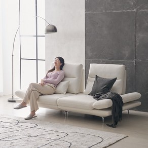 우아미가구 빈크 3.5인용 스윙 갤럭시 패브릭 소파, 아이보리(D73-1)