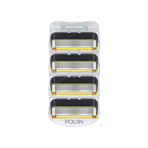 POLIIN 호환 질레트 면도날 5중날 퓨전 프로쉴드 옐로우