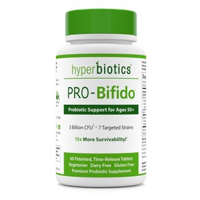 Hypebiotics Po-Bifido 하이퍼바이오틱스 프로바이오틱 비피도 유산균 60정, 1개