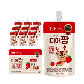 [몸엔용] 디어팡 어린이 녹용곤약젤리 딸기맛 120ml x 10개입 deepang stawbey, 10개, 딸기