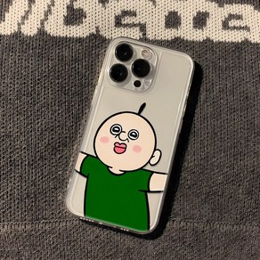 iPhone 빵빵이 옥지 투명 케이스