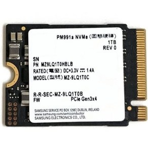 SAMSUNG 1TB SSD M.2 2230 30mm PM991a NVMe PCIe Gen3 x4 MZ9LQ1T0표면 프로 스팀 데크용 HBLB 솔리드 스테이트 드라이브 Del, 1개