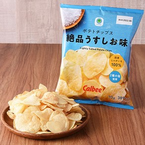 일본 훼미리마트 감자 칩 맛있는 소금맛 70g, 1개