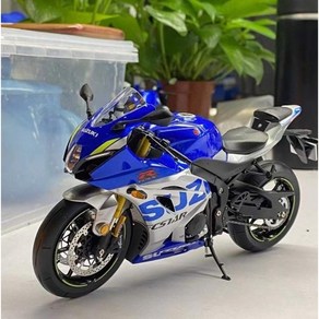 LCD Model 스즈키 GSX-R 1000R 오토바이 모형 바이크 다이캐스트 1:12, 블루 실버, 1개