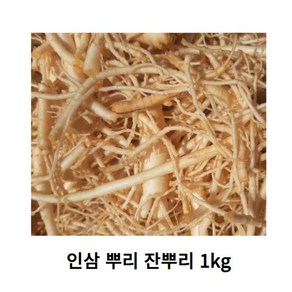 대용량 인삼뿌리 1kg 미삼 세척인삼 잔뿌리인삼 1kg, 1개