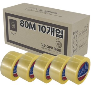 투명 박스테이프 80M * 48mm 10개입, 1개