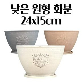 엘레강스 식물인테리어 원형 꽃화분24X15CM 디자인화분 인테리어화분 모던화분 예쁜화분, 1개