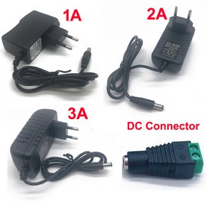 36W 1A 공급 240V 스트립 장치 포함 어댑터 커넥터 AC 플러그 3A 100 12V DC to 코드 전원 LED 조명용 2A 12W EU 24W