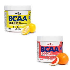 [1+1] 올라 BCAA 6000 맛있는 아미노산 보충제, 레몬자몽, 2개, 250g