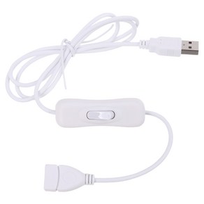 USB LED 스트립용 ON/OFF 스위치가 장착된 100cm USB 2.0 암수 연장 데이터 케이블 팬 충전기 노트북 데스크 램프