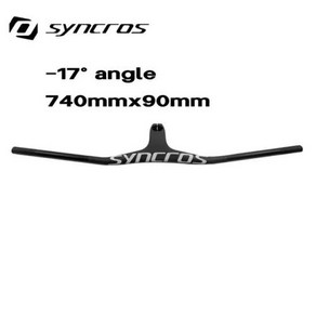 일체형핸들바 자전거핸들바 SYNCROS 자전거 크롬 통합 탄소 MTB 도 100mm 110mm, 17) white 740x90mm, 1개