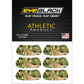 EYEBLACK 카모 아이블랙 12 pair (24개) Camo 국방무늬 아이패치 스티커