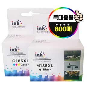 삼성 대용량 INK-M185+C185 XL 세트 SL-J1680 J1683 J1685 J1780W J1780DW J1785W 재생잉크, 1세트