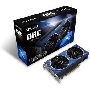 고사양 Spakle Intel Ac A770 Titan OC Edition 16GB GDDR6 ThemalSync 찢어진 냉각 축 팬 금속 백플레이트 SA770T-16GOC, [03] A580 오크