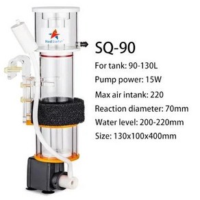 붉은 불가사리가 뒤로매달리는 SQ 시리즈 단백질 스키머 해양 어항 수족관 220V, 04 SQ-90, 1개