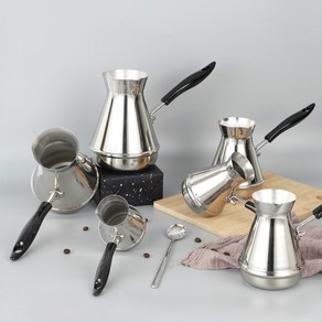 스테인레스 스틸 터키어 커피 포트 aabica 커피 메이커 주전자 여과기 유럽 롱 핸들 mocha moka pots wj717, 250ML