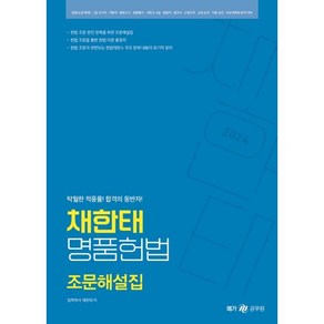 2024 채한태 명품헌법 조문해설집, 메가스터디교육(공무원)