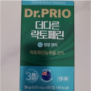 닥터프리오 더다른 락토페린 뉴질랜드 초유 단백질 유산균 정 600mg x 60정(1개월), 60정, 1개