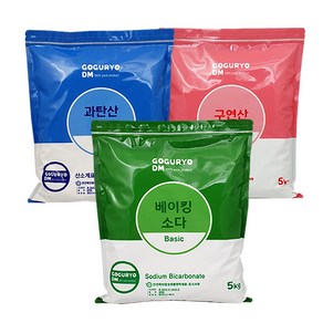 고구려디엠 베이직 5kg 3종셋트(과탄산소다+베이킹소다+구연산), 1개