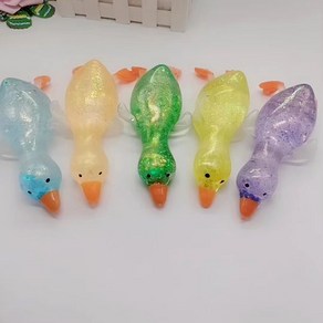 오리 투명 반짝이 점토 말랑이 스트레스해소 피젯토이, ups241 오리랜덤, 1개
